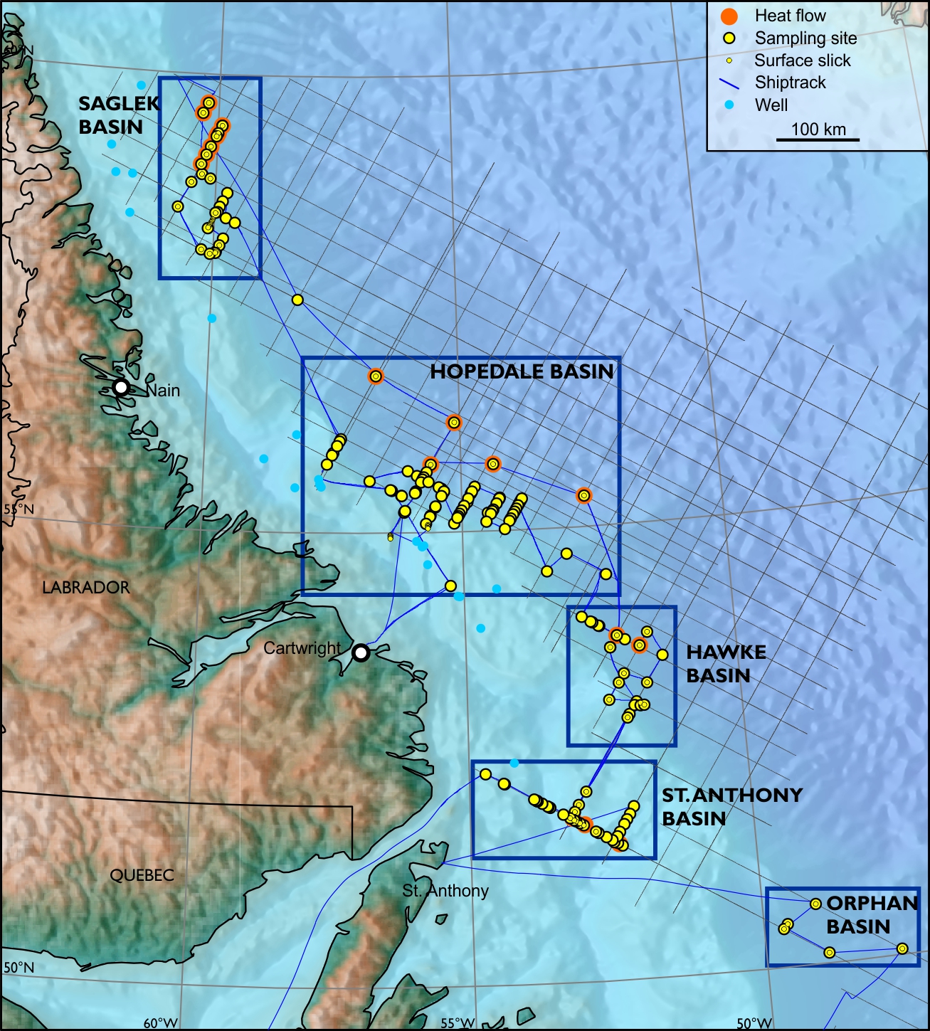 Labrador Sea Sampling 2014 VBER   LBS14 Map 