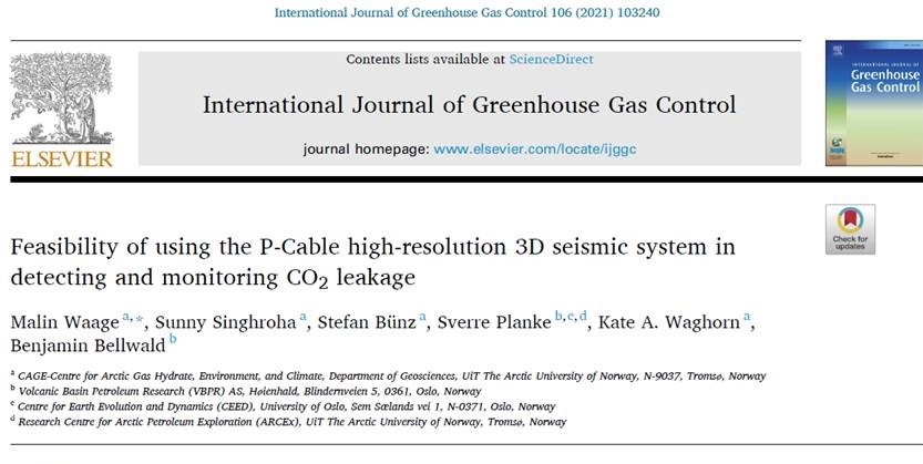 January 2021 | P-Cable 3D for detecting and monitoring CO2 leakage